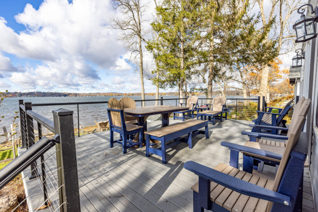 Custom-composite-deck-and-porch-with-lake-view-NW-PA