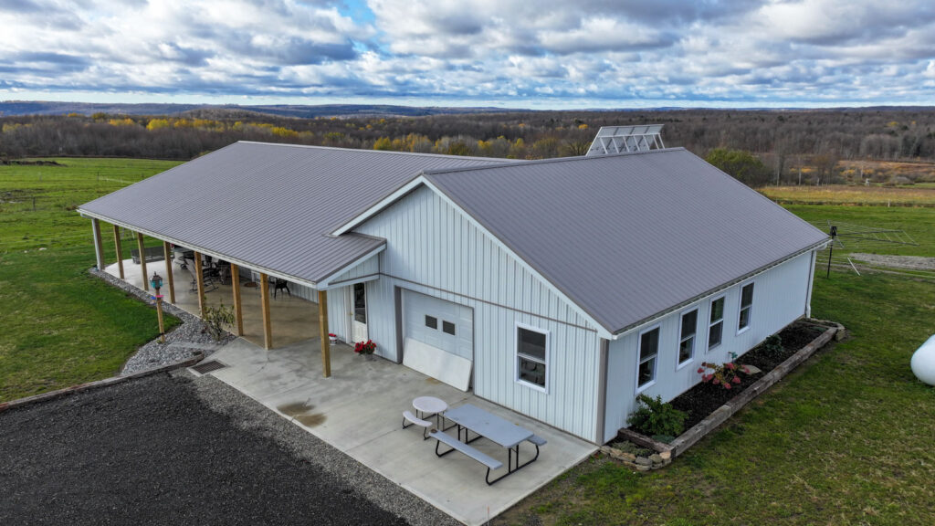 High-performance-metal-roofing-on-detached-garage-Erie-PA
